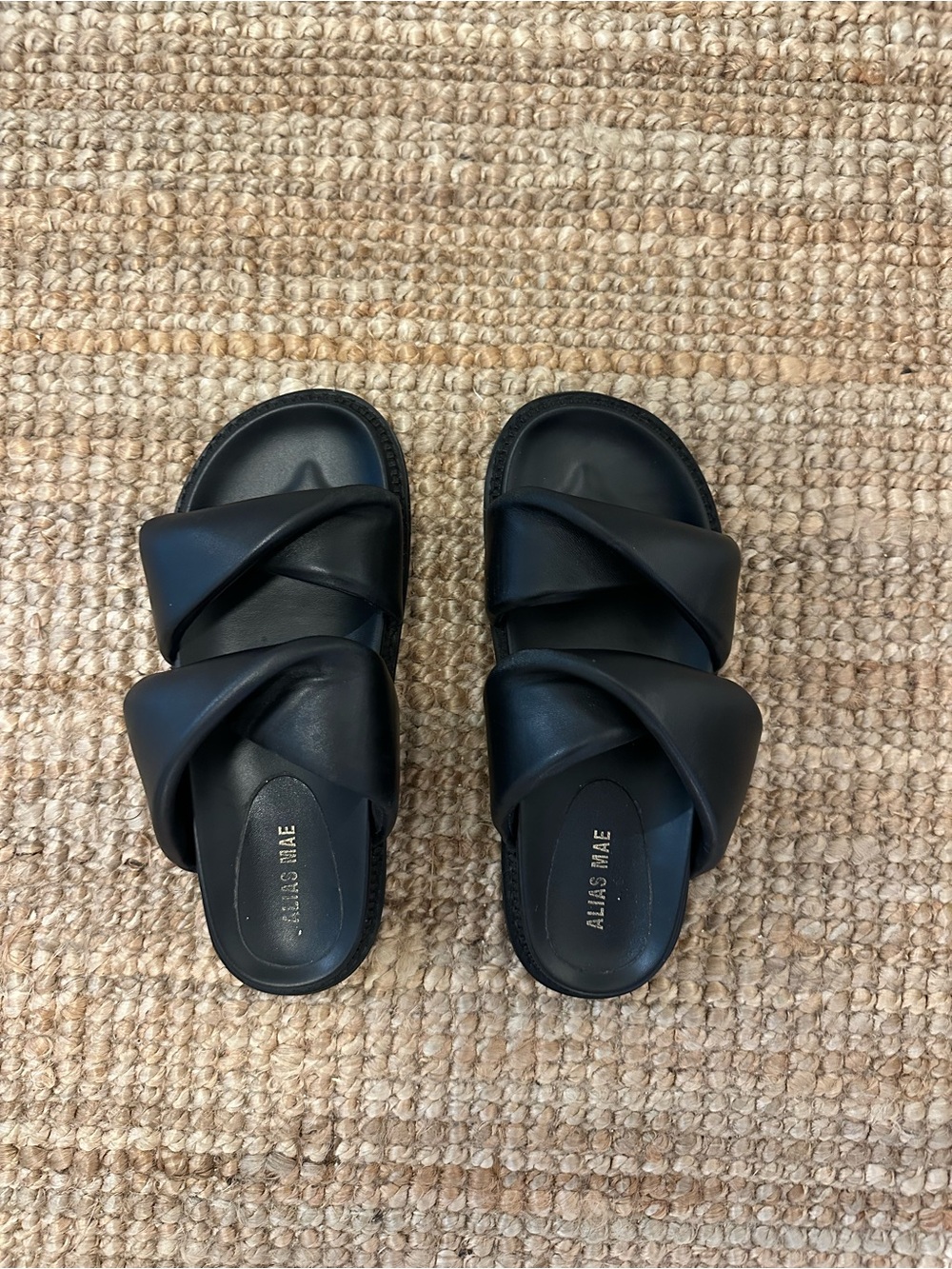 Alias Mae Black Paris Slide Sandals - 8